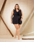 Conjunto Colete e Short Pespontado